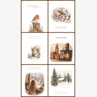 Kaarten goede kerstdagen (6 st.)