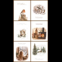 Kaarten goede kerstdagen (6 st.)